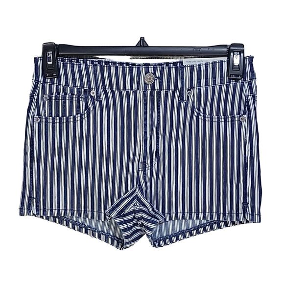 American Eagle Outfitters Pants - American Eagle High-Rise Shortie Striped Blue White Womens Size 8 NWT